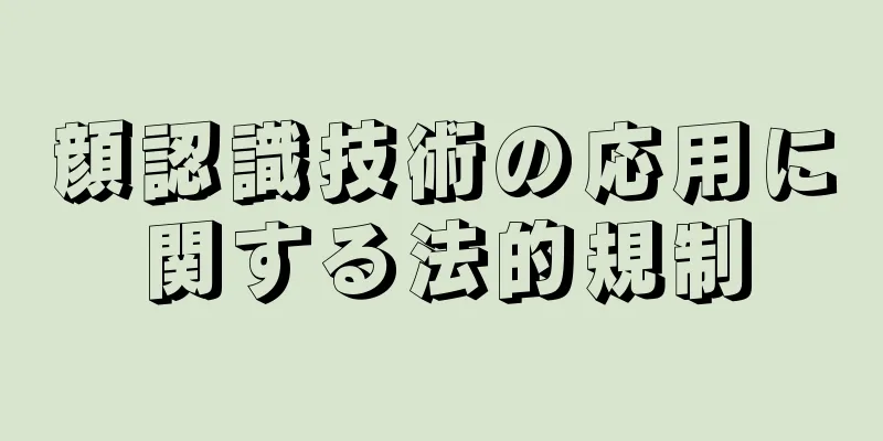 顔認識技術の応用に関する法的規制