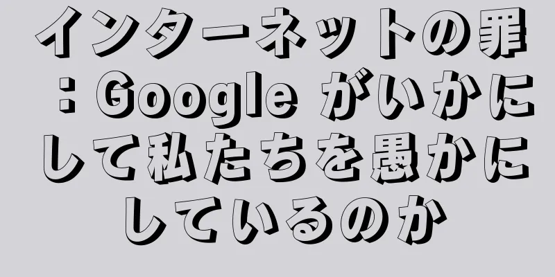 インターネットの罪：Google がいかにして私たちを愚かにしているのか