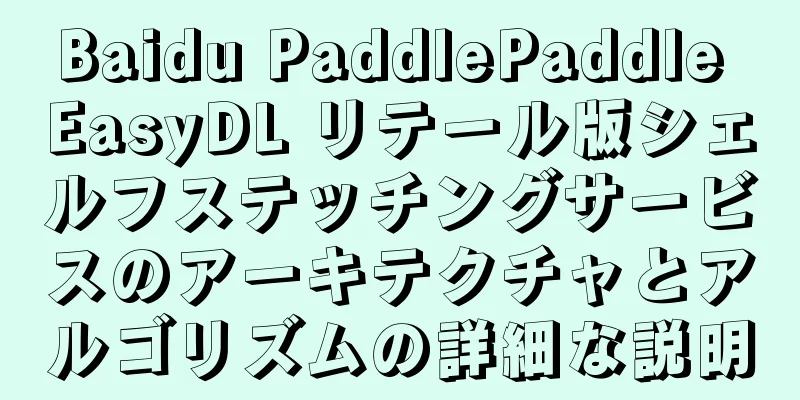Baidu PaddlePaddle EasyDL リテール版シェルフステッチングサービスのアーキテクチャとアルゴリズムの詳細な説明