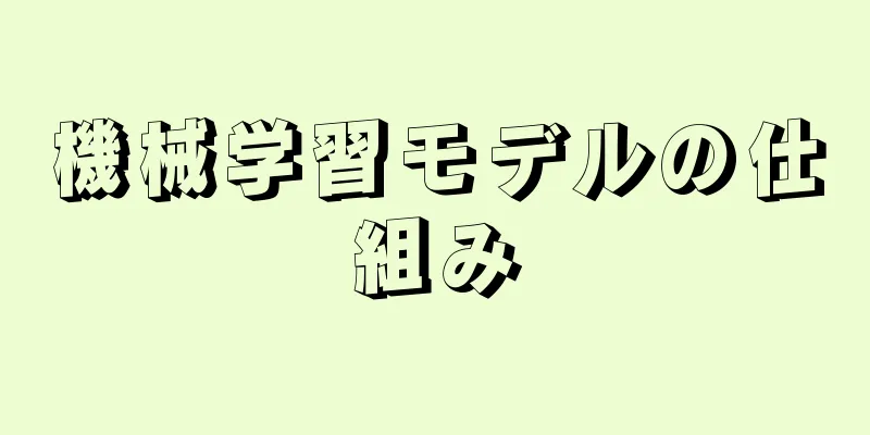 機械学習モデルの仕組み