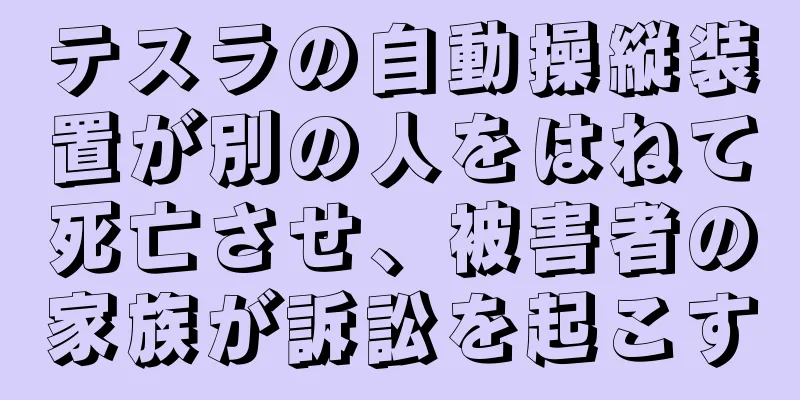 テスラの自動操縦装置が別の人をはねて死亡させ、被害者の家族が訴訟を起こす