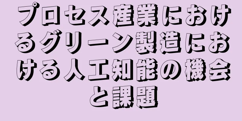 プロセス産業におけるグリーン製造における人工知能の機会と課題