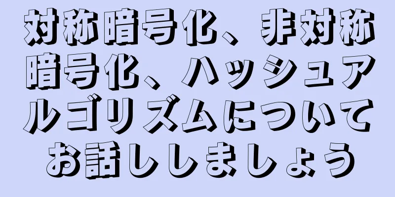対称暗号化、非対称暗号化、ハッシュアルゴリズムについてお話ししましょう