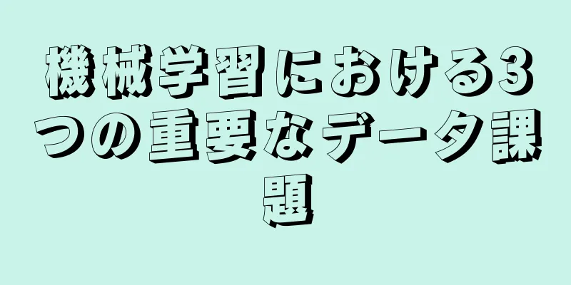 機械学習における3つの重要なデータ課題
