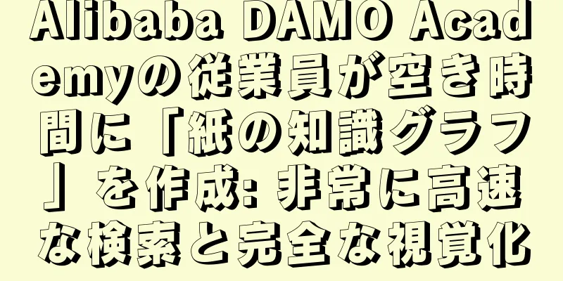 Alibaba DAMO Academyの従業員が空き時間に「紙の知識グラフ」を作成: 非常に高速な検索と完全な視覚化