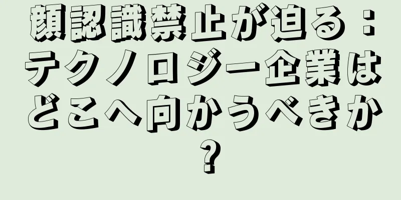 顔認識禁止が迫る：テクノロジー企業はどこへ向かうべきか？