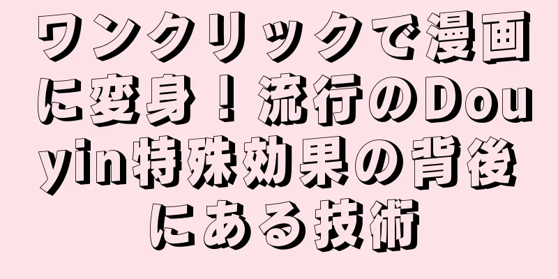 ワンクリックで漫画に変身！流行のDouyin特殊効果の背後にある技術