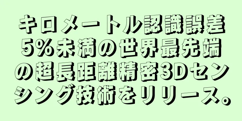 キロメートル認識誤差5%未満の世界最先端の超長距離精密3Dセンシング技術をリリース。