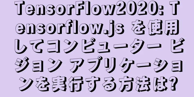 TensorFlow2020: Tensorflow.js を使用してコンピューター ビジョン アプリケーションを実行する方法は?