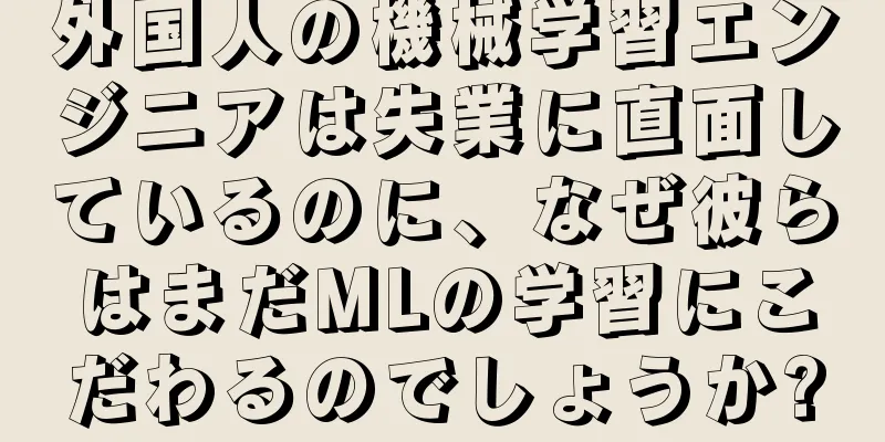 外国人の機械学習エンジニアは失業に直面しているのに、なぜ彼らはまだMLの学習にこだわるのでしょうか?