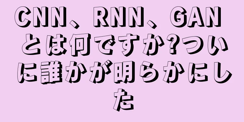 CNN、RNN、GAN とは何ですか?ついに誰かが明らかにした