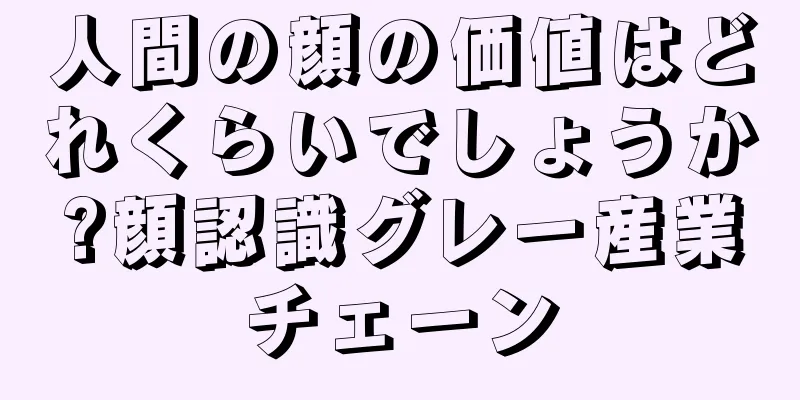 人間の顔の価値はどれくらいでしょうか?顔認識グレー産業チェーン