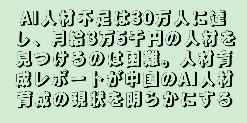 AI人材不足は30万人に達し、月給3万5千円の人材を見つけるのは困難。人材育成レポートが中国のAI人材育成の現状を明らかにする