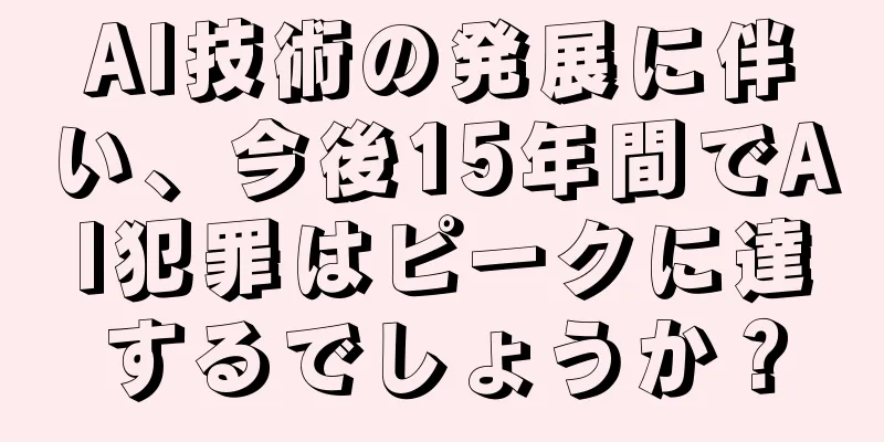 AI技術の発展に伴い、今後15年間でAI犯罪はピークに達するでしょうか？