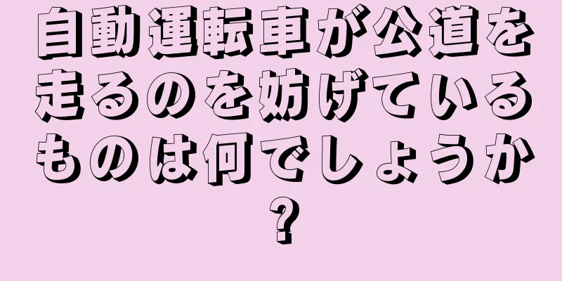 自動運転車が公道を走るのを妨げているものは何でしょうか?