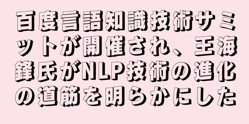 百度言語知識技術サミットが開催され、王海鋒氏がNLP技術の進化の道筋を明らかにした