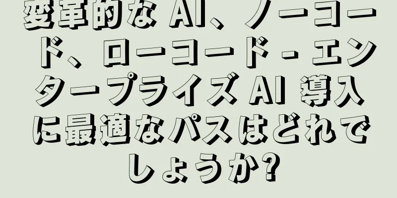 変革的な AI、ノーコード、ローコード - エンタープライズ AI 導入に最適なパスはどれでしょうか?