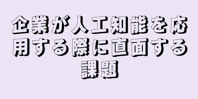 企業が人工知能を応用する際に直面する課題