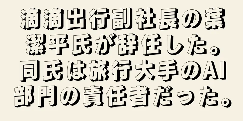 滴滴出行副社長の葉潔平氏が辞任した。同氏は旅行大手のAI部門の責任者だった。