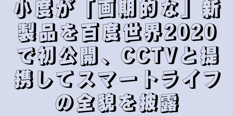 小度が「画期的な」新製品を百度世界2020で初公開、CCTVと提携してスマートライフの全貌を披露