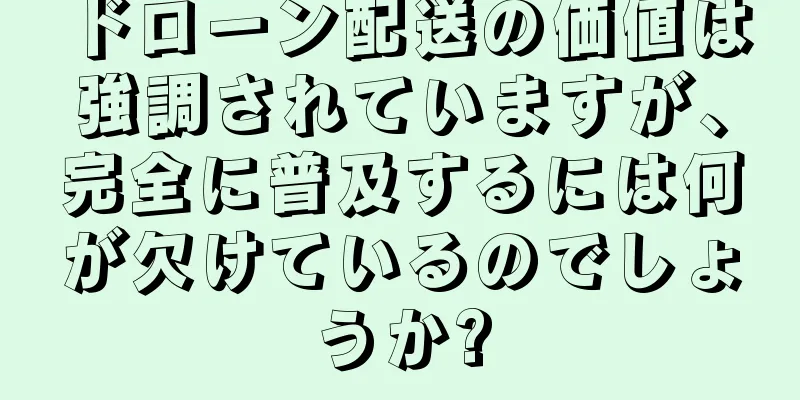 ドローン配送の価値は強調されていますが、完全に普及するには何が欠けているのでしょうか?