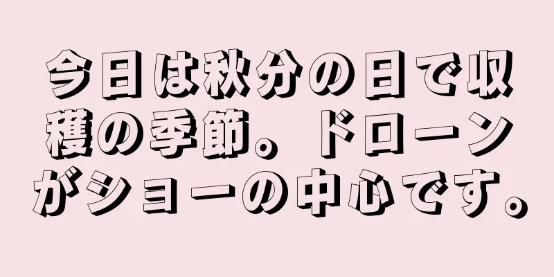 今日は秋分の日で収穫の季節。ドローンがショーの中心です。