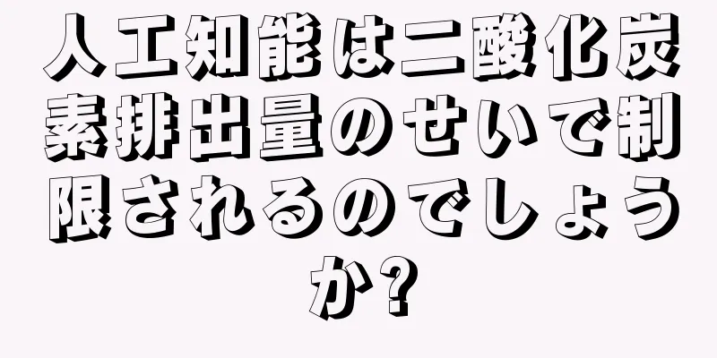 人工知能は二酸化炭素排出量のせいで制限されるのでしょうか?