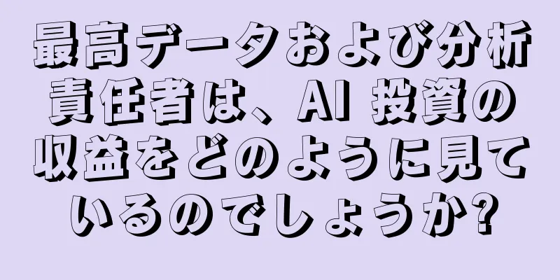 最高データおよび分析責任者は、AI 投資の収益をどのように見ているのでしょうか?