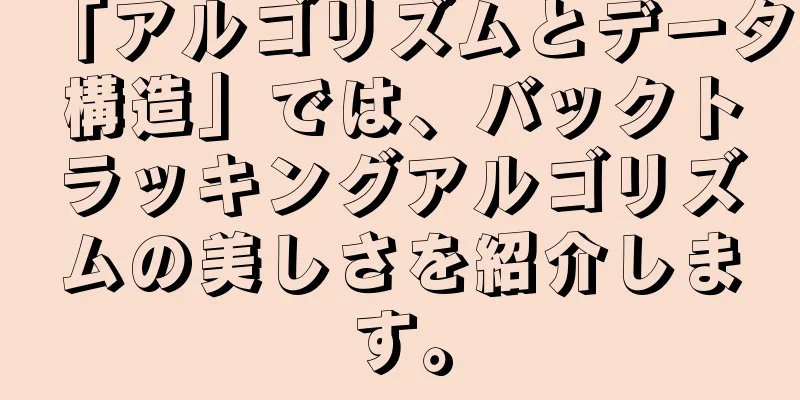 「アルゴリズムとデータ構造」では、バックトラッキングアルゴリズムの美しさを紹介します。
