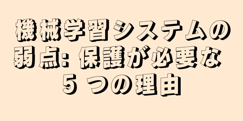 機械学習システムの弱点: 保護が必要な 5 つの理由