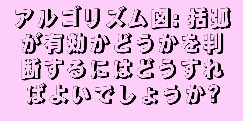 アルゴリズム図: 括弧が有効かどうかを判断するにはどうすればよいでしょうか?