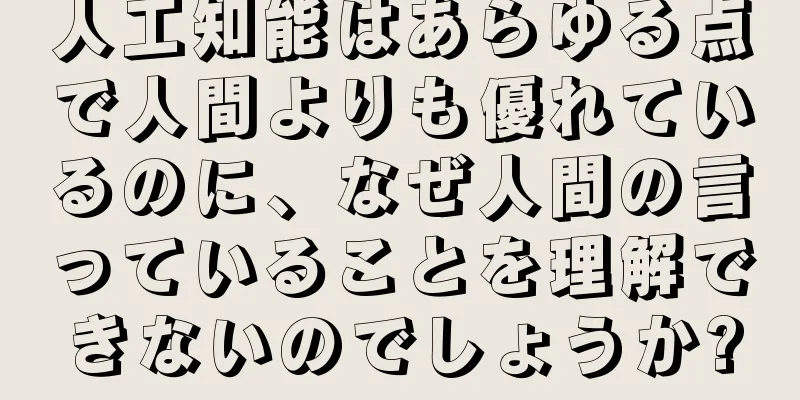 人工知能はあらゆる点で人間よりも優れているのに、なぜ人間の言っていることを理解できないのでしょうか?