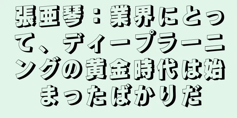 張亜琴：業界にとって、ディープラーニングの黄金時代は始まったばかりだ