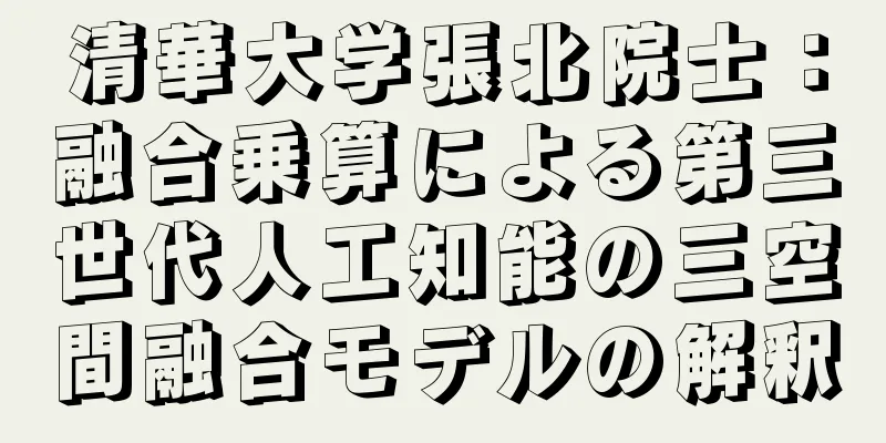清華大学張北院士：融合乗算による第三世代人工知能の三空間融合モデルの解釈
