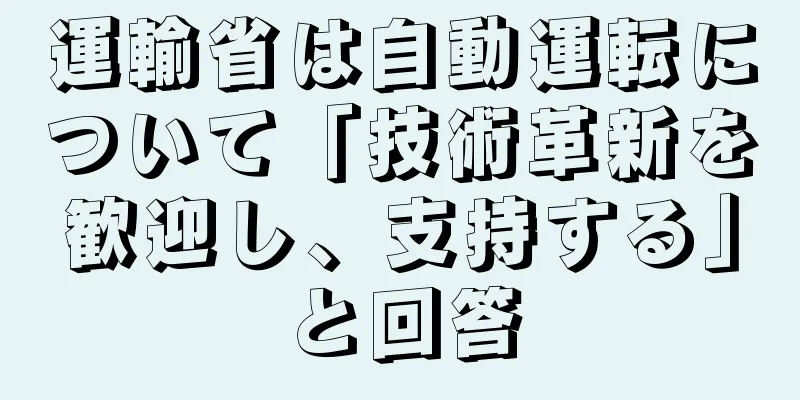 運輸省は自動運転について「技術革新を歓迎し、支持する」と回答