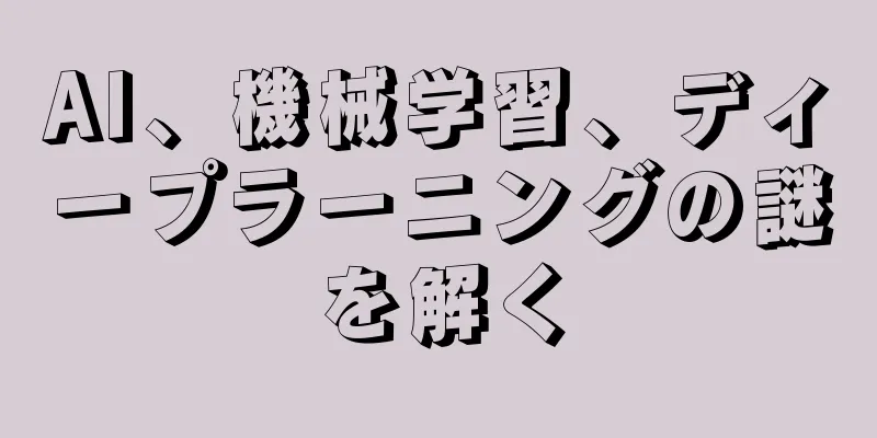 AI、機械学習、ディープラーニングの謎を解く