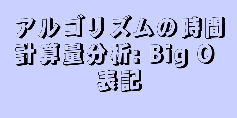 アルゴリズムの時間計算量分析: Big O 表記