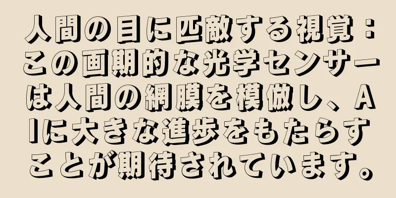 人間の目に匹敵する視覚：この画期的な光学センサーは人間の網膜を模倣し、AIに大きな進歩をもたらすことが期待されています。