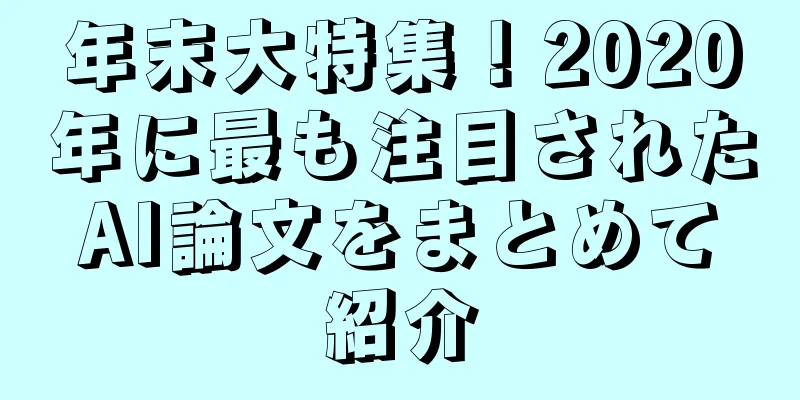 年末大特集！2020年に最も注目されたAI論文をまとめて紹介