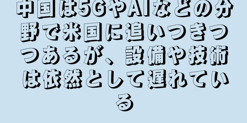 中国は5GやAIなどの分野で米国に追いつきつつあるが、設備や技術は依然として遅れている