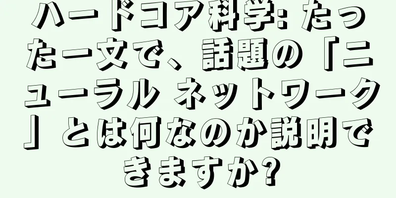 ハードコア科学: たった一文で、話題の「ニューラル ネットワーク」とは何なのか説明できますか?