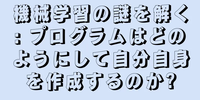 機械学習の謎を解く: プログラムはどのようにして自分自身を作成するのか?