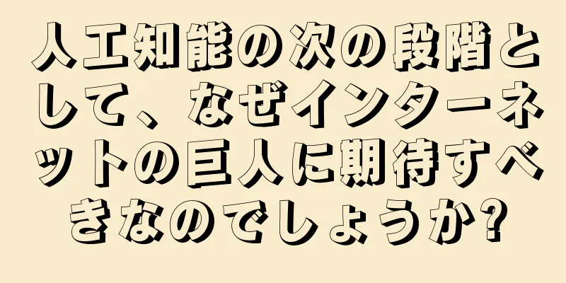人工知能の次の段階として、なぜインターネットの巨人に期待すべきなのでしょうか?