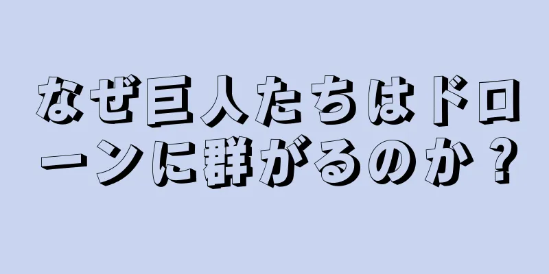なぜ巨人たちはドローンに群がるのか？
