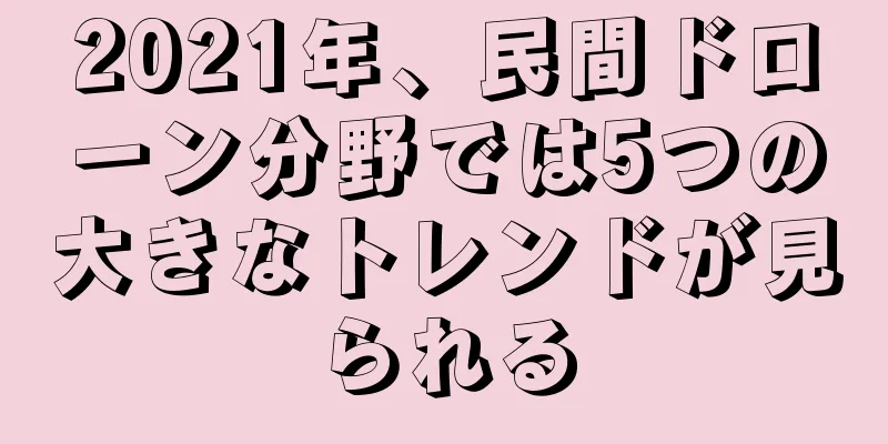 2021年、民間ドローン分野では5つの大きなトレンドが見られる