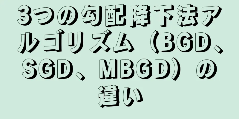 3つの勾配降下法アルゴリズム（BGD、SGD、MBGD）の違い