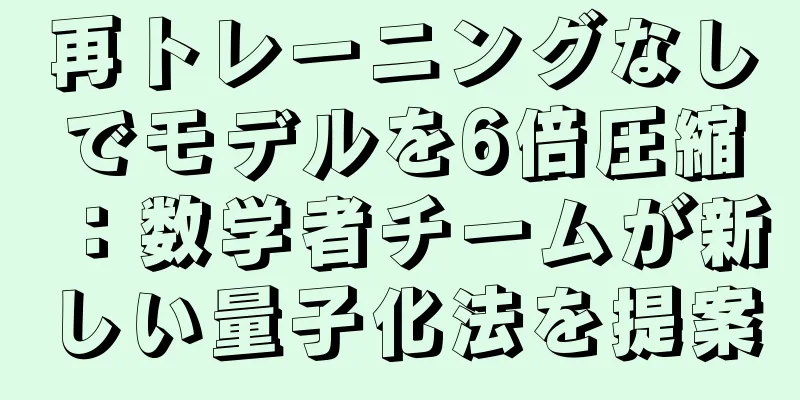 再トレーニングなしでモデルを6倍圧縮：数学者チームが新しい量子化法を提案