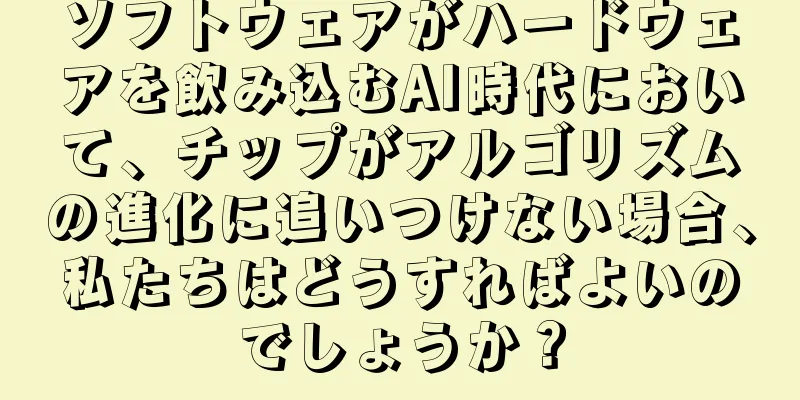 ソフトウェアがハードウェアを飲み込むAI時代において、チップがアルゴリズムの進化に追いつけない場合、私たちはどうすればよいのでしょうか？