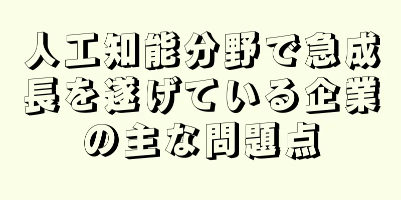 人工知能分野で急成長を遂げている企業の主な問題点