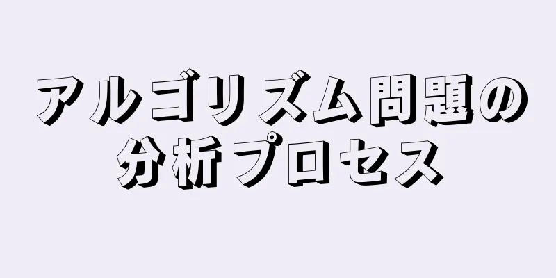 アルゴリズム問題の分析プロセス